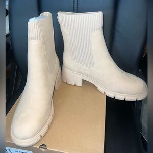Women's Cream Ankle Boots